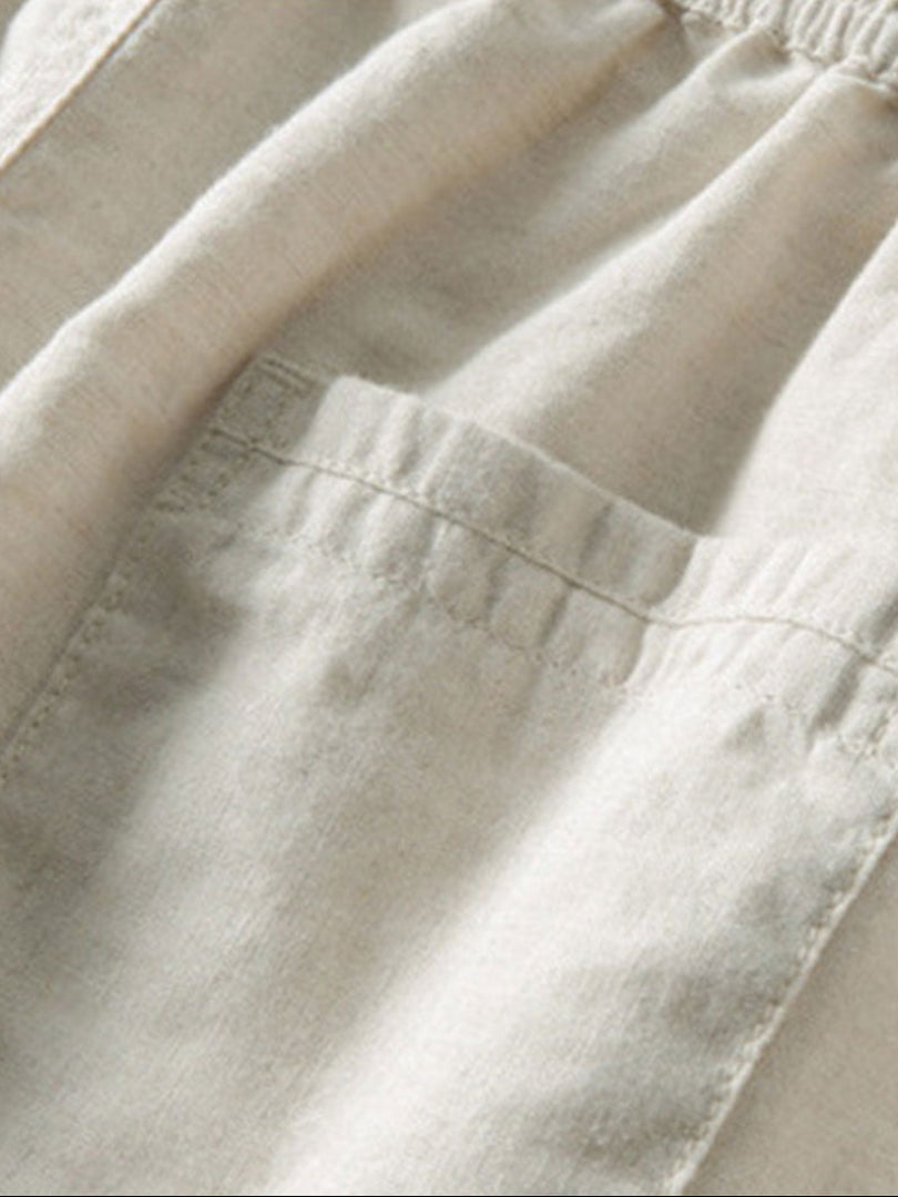 Men's Striped Button-Up Set