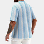 Men's Striped Button-Up Shirt