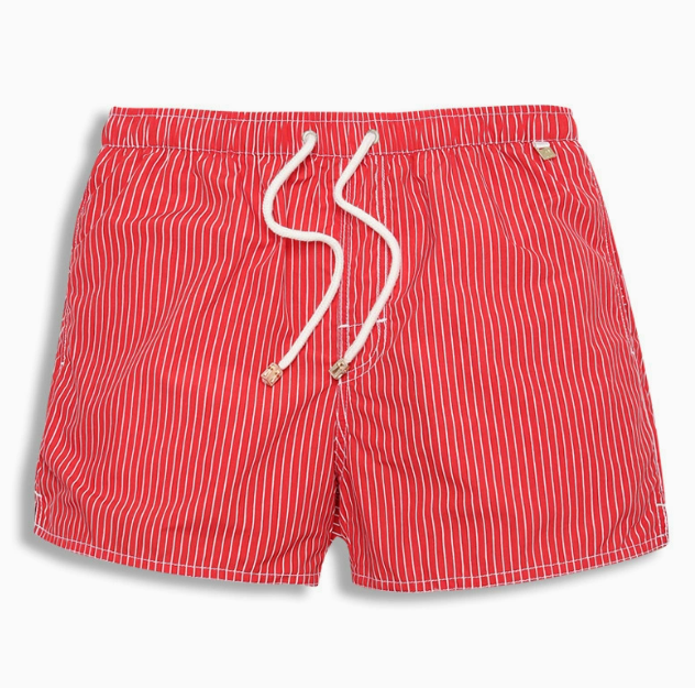 Men's Striped Drawstring Swim Shorts