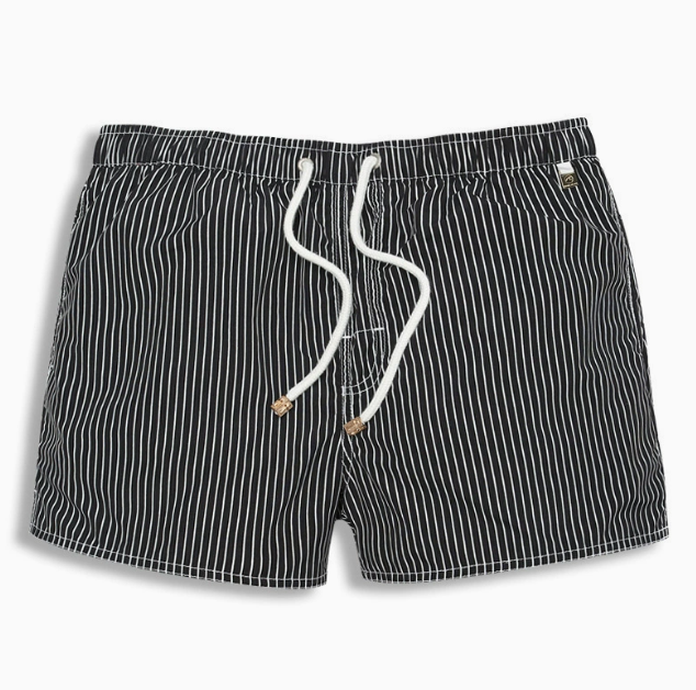 Men's Striped Drawstring Swim Shorts