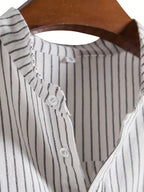 Men's Striped Henley Shirt