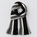 Men’s Striped Knit Fringe Scarf