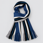 Men’s Striped Knit Fringe Scarf