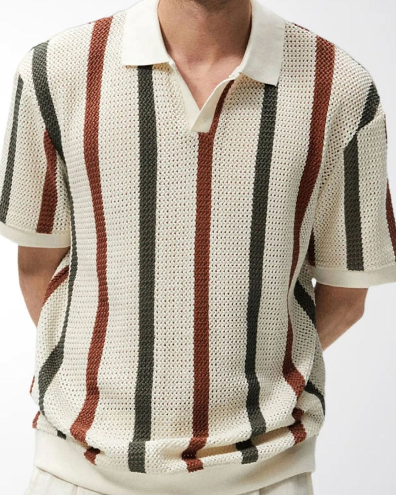 Men's Striped Polo Shirt
