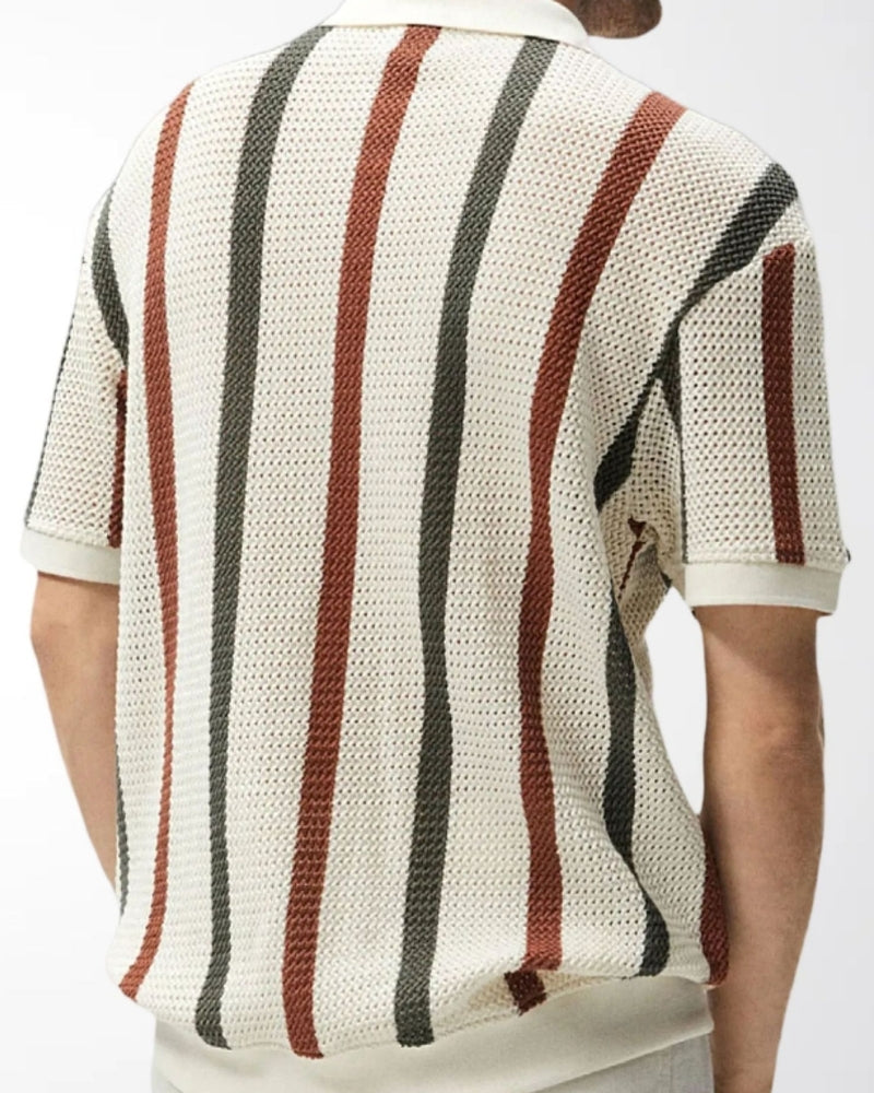 Men's Striped Polo Shirt