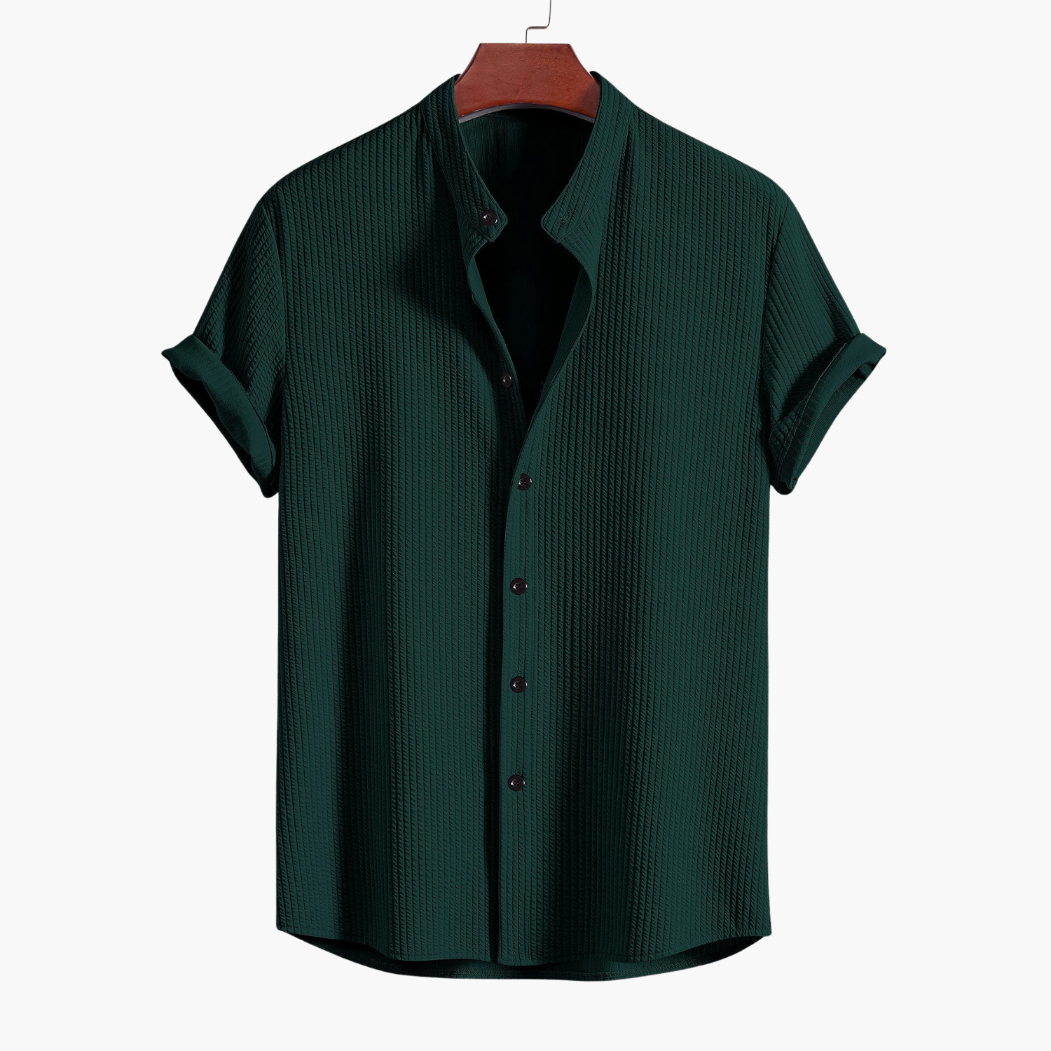 Men's Striped Shirt and Pleated Shorts Set