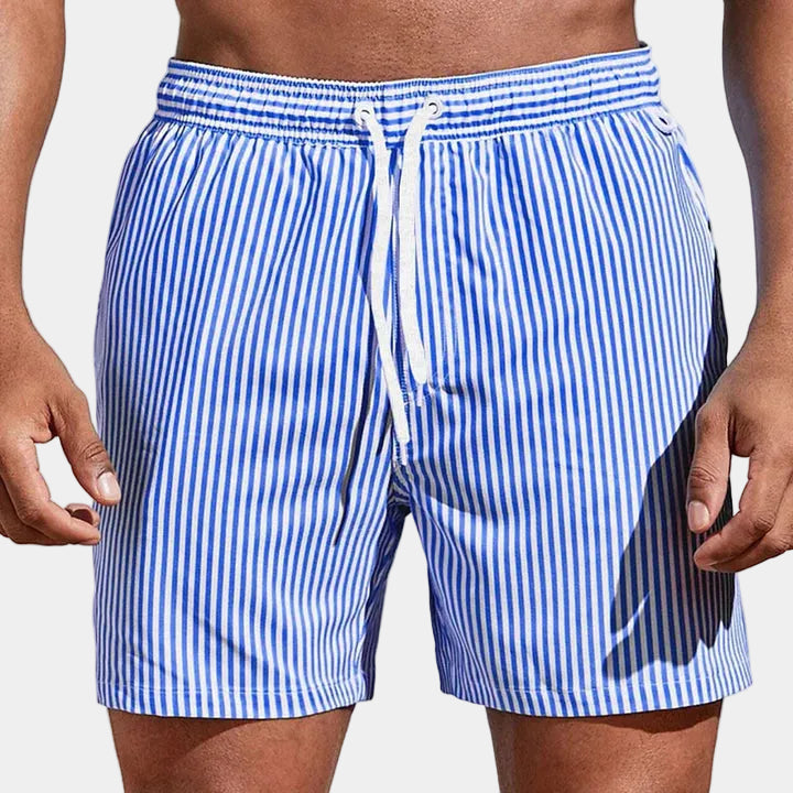 Men's Striped Swim Shorts