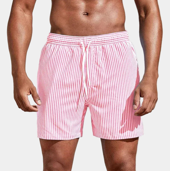 Men's Striped Swim Shorts