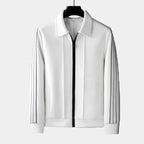Men's Striped Zip-Up Set