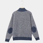 Men's Structured High Collar Knit Cardigan