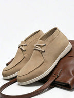 Men's Suede Apron-Toe Chukka Boots