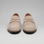 Men's Suede Apron-Toe Penny Loafers