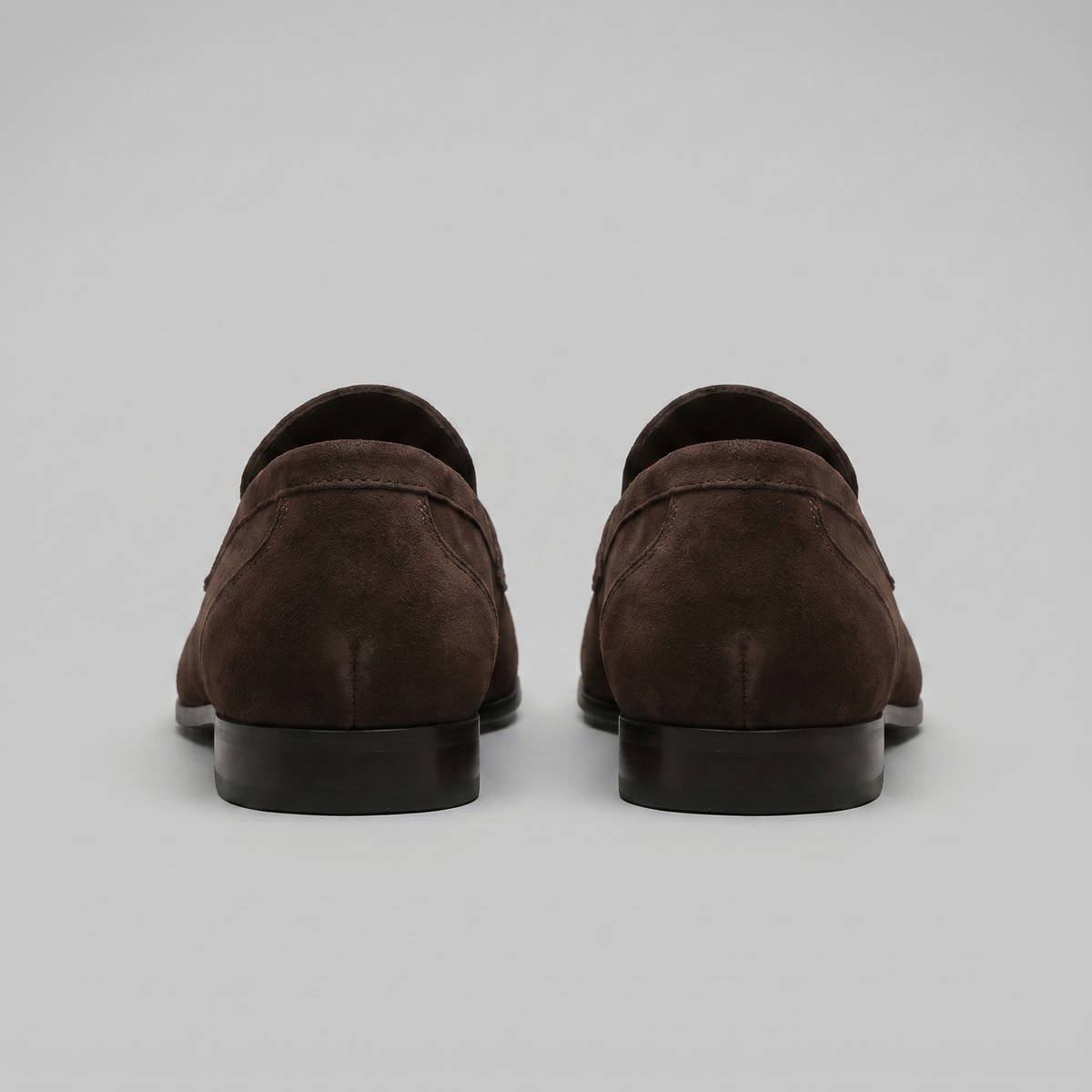 Men's Suede Apron-Toe Penny Loafers