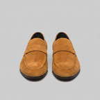 Men's Suede Apron-Toe Penny Loafers