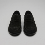 Men's Suede Apron-Toe Penny Loafers