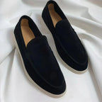 Men's Suede Apron-Toe Thick Sole Loafers