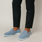 Men's Suede Apron-Toe Thick Sole Loafers
