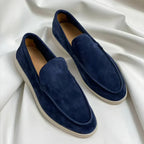 Men's Suede Apron-Toe Thick Sole Loafers