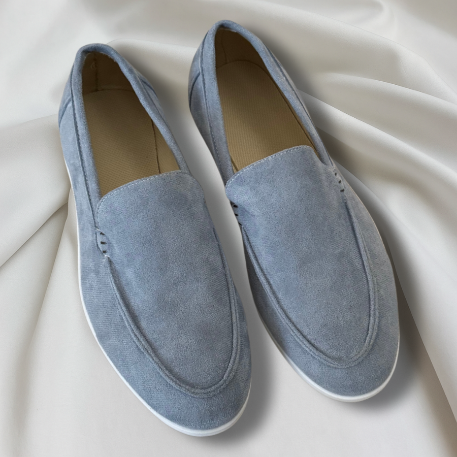 Men's Suede Apron-Toe Thick Sole Loafers