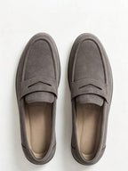 Men's Suede Classic Apron-Toe Penny Loafers