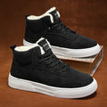 Men's Suede Faux-Fur-Lined High-Top Sneakers