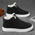 Men's Suede Faux-Fur-Lined High-Top Sneakers