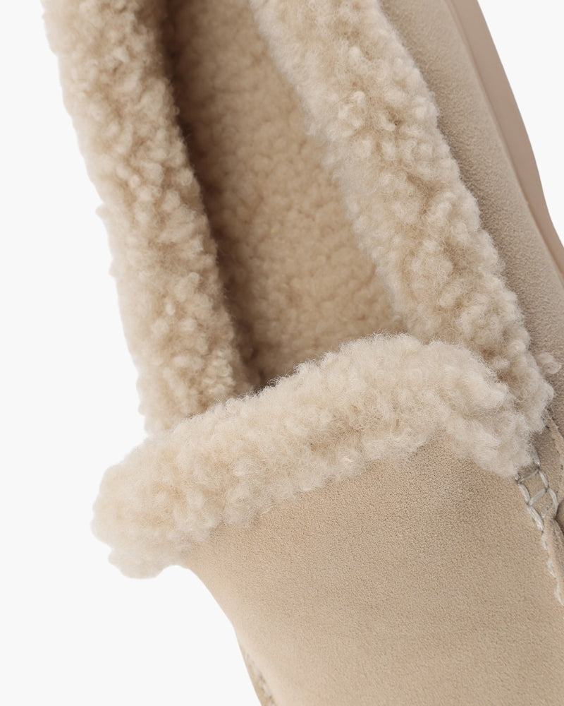 Men's Suede Faux-Fur-Lined Winter Loafers