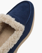 Men's Suede Faux-Fur-Lined Winter Loafers
