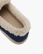 Men's Suede Faux-Fur-Lined Winter Loafers