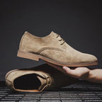 Men's Suede Lace-Up Derby Shoes
