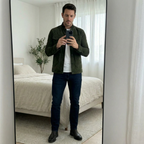 Men's Suede-Look Button-Up Mandarin Collar Jacket