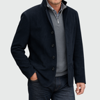 Men's Suede-Look Buttoned Jacket