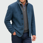 Men's Suede-Look Buttoned Jacket