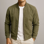 Men's Suede-Look Zip-Up Jacket