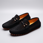 Men's Suede Perforated Driving Moccasins