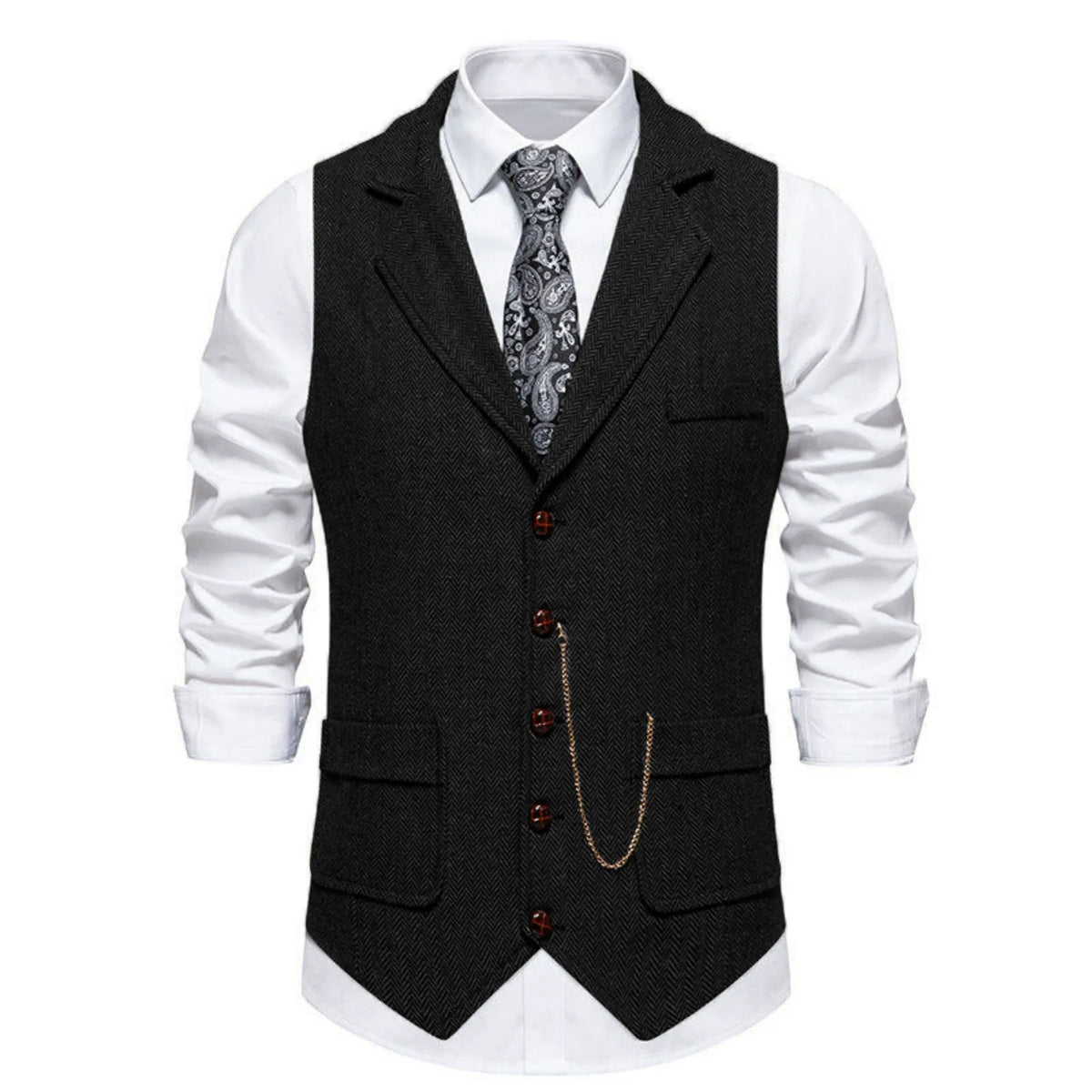 Men's Suit Waistcoat with Buttons