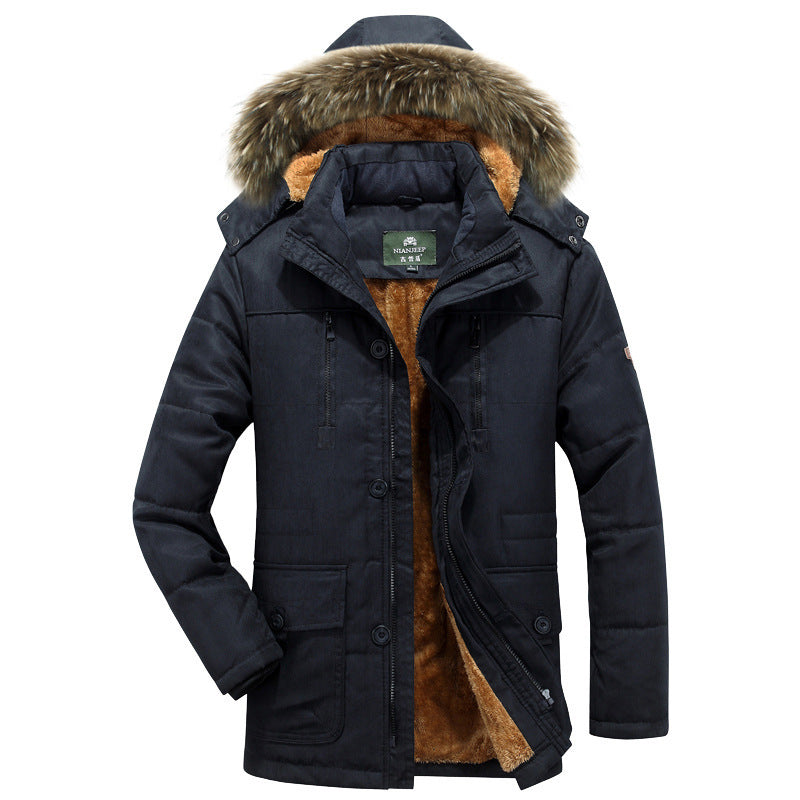 Men's Synthetic Fur Hooded Parka