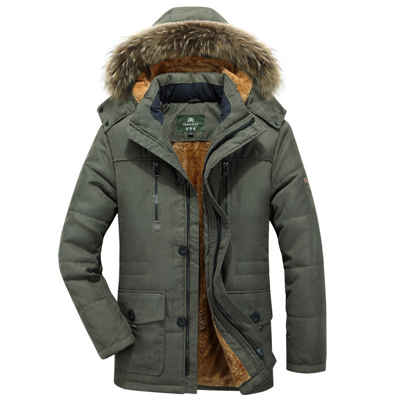 Men's Synthetic Fur Hooded Parka