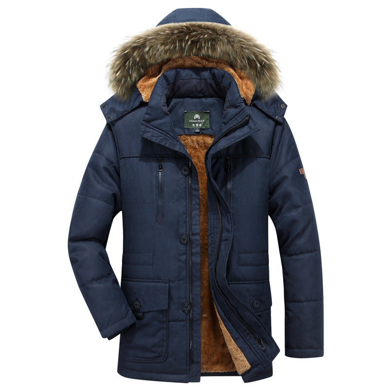 Men's Synthetic Fur Hooded Parka