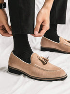 Men's Tassel Moc Toe Loafers