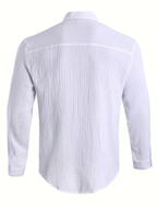 Men's Textured Button-Up Shirt
