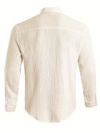 Men's Textured Button-Up Shirt