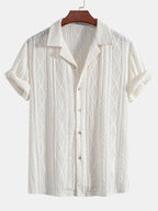 Men's Textured Camp Collar Shirt