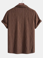 Men's Textured Camp Collar Shirt