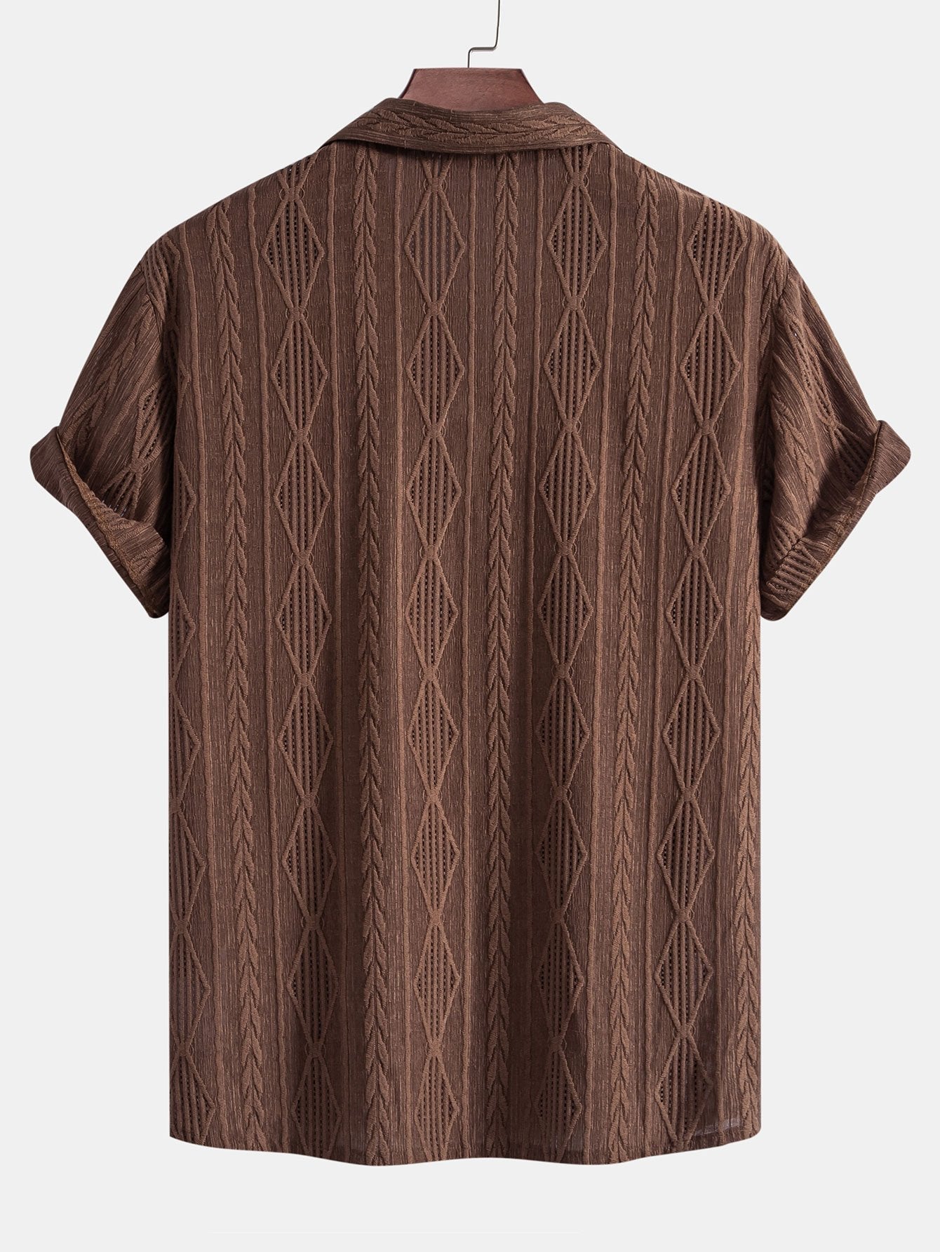 Men's Textured Camp Collar Shirt