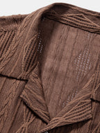 Men's Textured Camp Collar Shirt