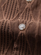 Men's Textured Camp Collar Shirt