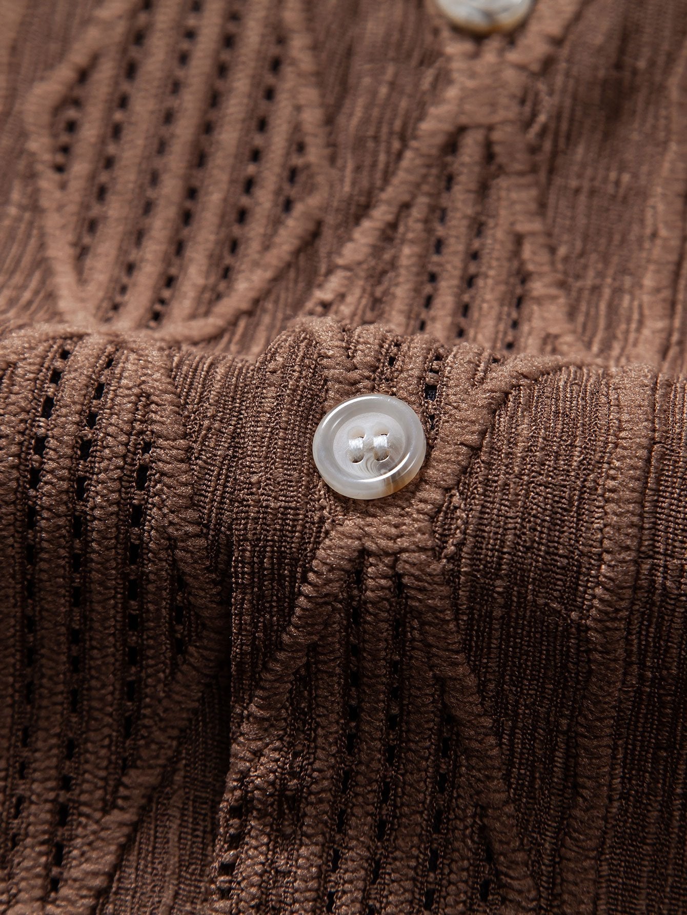 Men's Textured Camp Collar Shirt