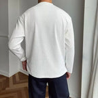 Men's Textured Crew Neck Sweater