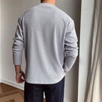 Men's Textured Crew Neck Sweater